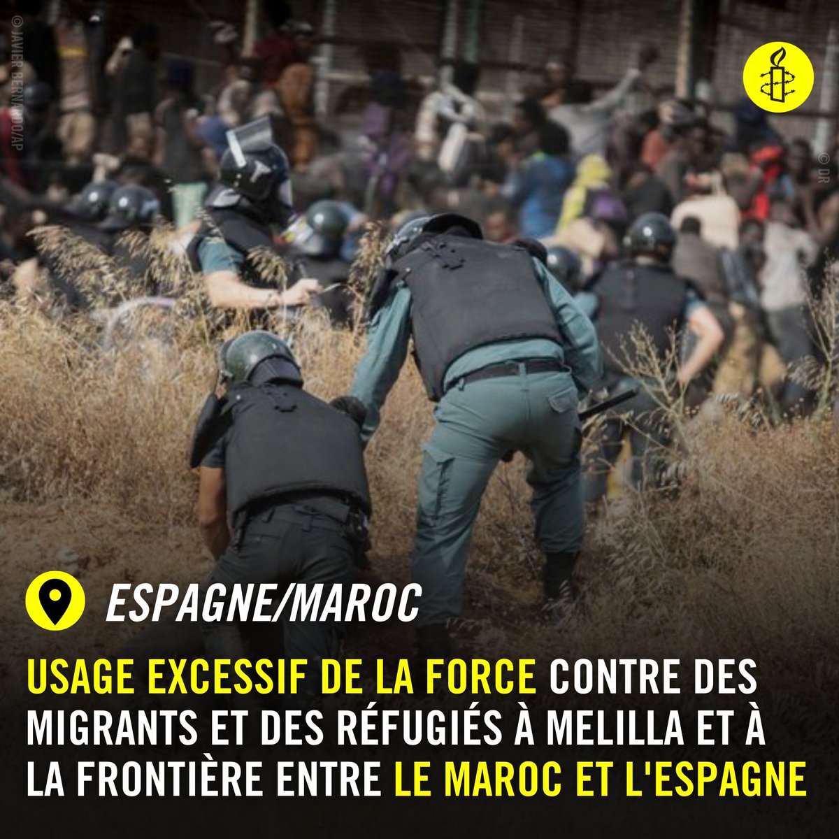🚨 L'usage excessif de la force contre des migrants et des réfugiés à Melilla et à la frontière entre le Maroc et l'Espagne, a fait plusieurs morts et blessés. 

Thread ⬇️