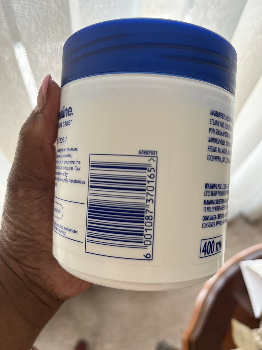 LehloL's tweet photo. Hi @UnileverSA We opened a new jar of Vaseline Intensive Care body cream on Monday and there are hard granules all throughout the product. Makes for a highly unpleasant moisturizing experience as they are scratchy and do not get absorbed by the skin. What’s up with this batch? https://t.co/Z9ZBcwuQVX