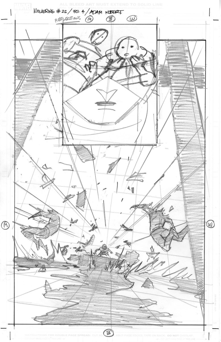 AdamKubert's tweet photo. Process: Wolverine #22, page 4.
.
Colors: @frankmartinbox🎨
#NarrativeArt #SequentialArt #Process #TheOneClub #TheOneClubForCreativity #AdamKubert #Marvelcomics #Marvel #Storytelling #Comicbook #ComicbookArt #Creative https://t.co/1it8qrwTJ1