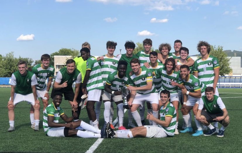 CoachScheller's tweet photo. A lot of hard work put into the season by this team. Glad to see them rewarded with a historic first trophy for our club. Emphatic 5-0 win on league trophy day. 

On to playoffs

🦁🟢⚪️🟢⚪️🟢🏆

#firstofmany #upsl #WilliamsportCityLions https://t.co/vfBjFM72r2