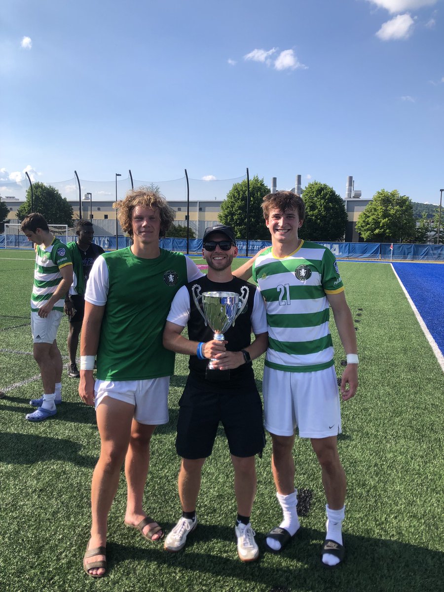 CoachScheller's tweet photo. A lot of hard work put into the season by this team. Glad to see them rewarded with a historic first trophy for our club. Emphatic 5-0 win on league trophy day. 

On to playoffs

🦁🟢⚪️🟢⚪️🟢🏆

#firstofmany #upsl #WilliamsportCityLions https://t.co/vfBjFM72r2