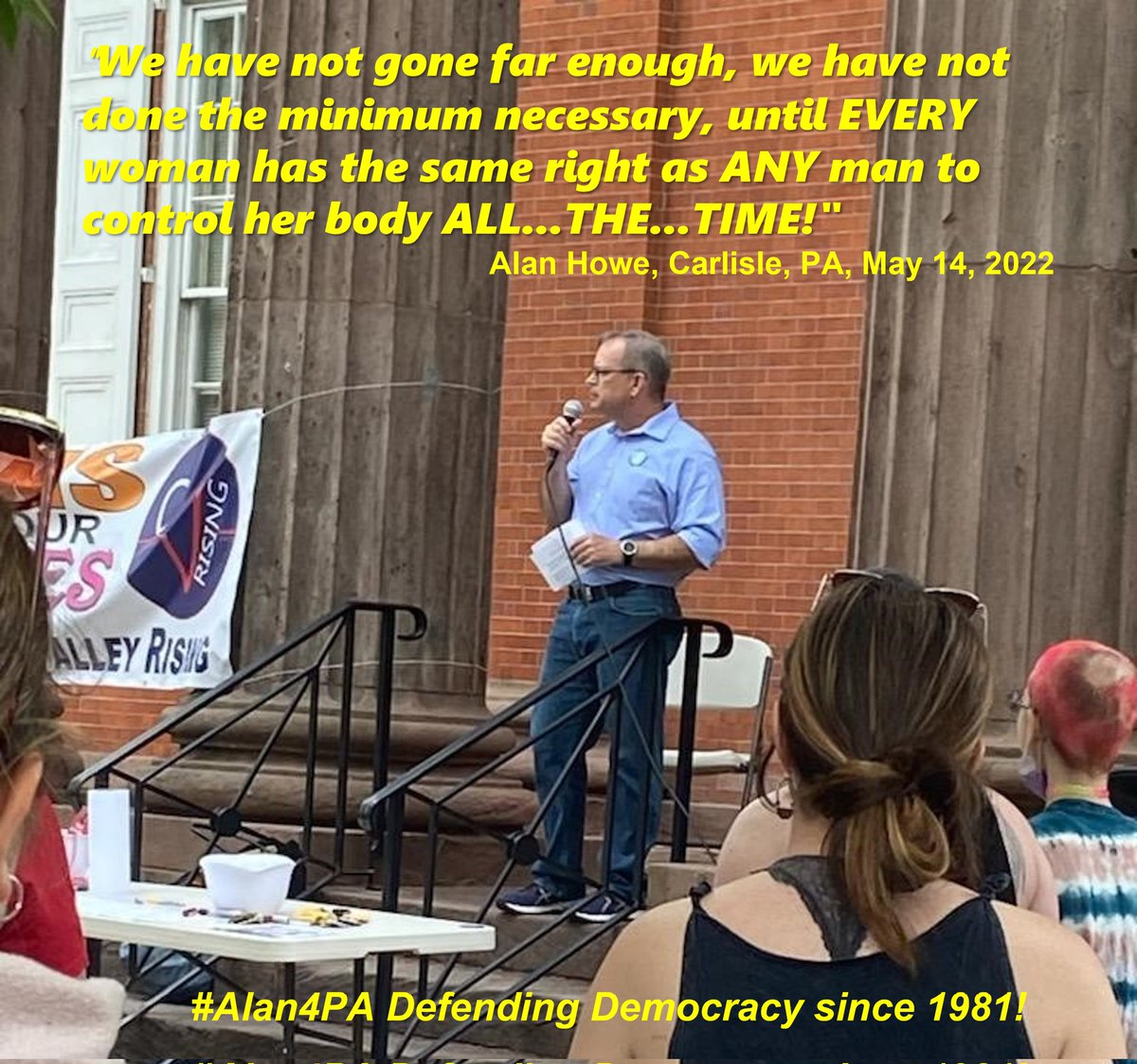 HoweDefendsUSA's tweet photo. @KattyKay_ It's worse than that. My opponent, the Republican incumbent, is sponsoring House Bill 2252, which will lead to a constitutional amendment that will ban abortion in Pennsylvania with no exceptions. No governor can stop the amendment process. 

#Alan4PA Equality for all! https://t.co/yOSaWi2w3L