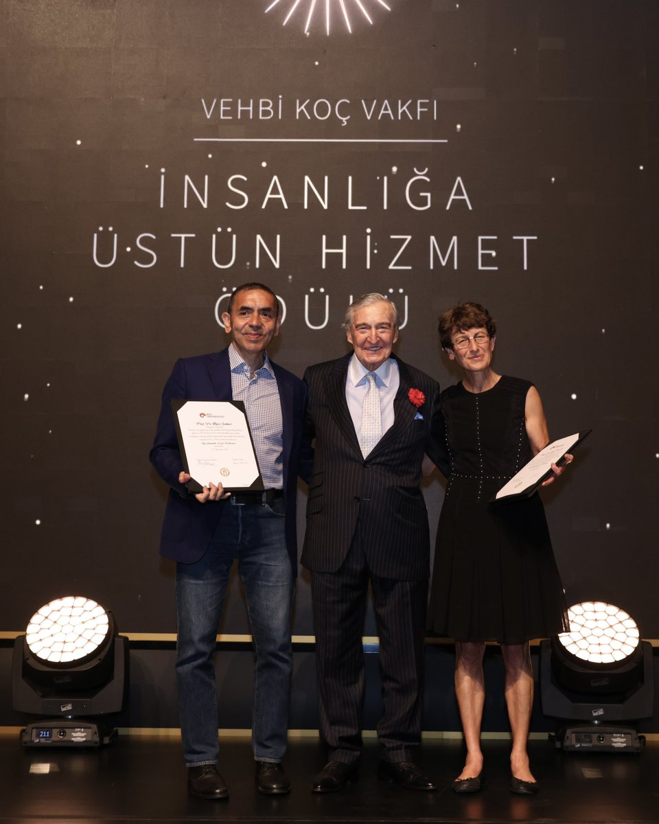 Koç Üniversitesi (@kocuniversity) on Twitter photo It was such an honor to host esteemed scientists, Professor Ozlem Tureci and Professor Ugur Sahin at our University for the Vehbi Koç Foundation's “Outstanding service to Humanity Award“ Ceremony. It was such an honor to host esteemed scientists, Professor Ozlem Tureci and Professor Ugur Sahin at our University for the Vehbi Koç Foundation's “Outstanding service to Humanity Award“ Ceremony.