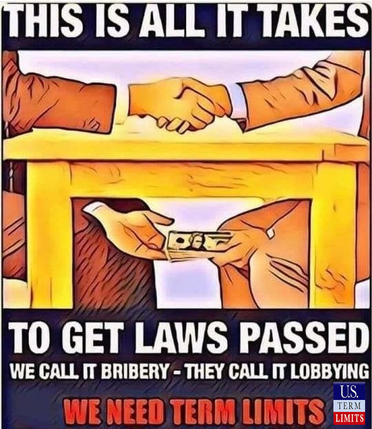 USTermLimits's tweet photo. Let's take power from the lobbyists and give it back to the people. #TermLimitCongress https://t.co/4SgKOKz8Dk