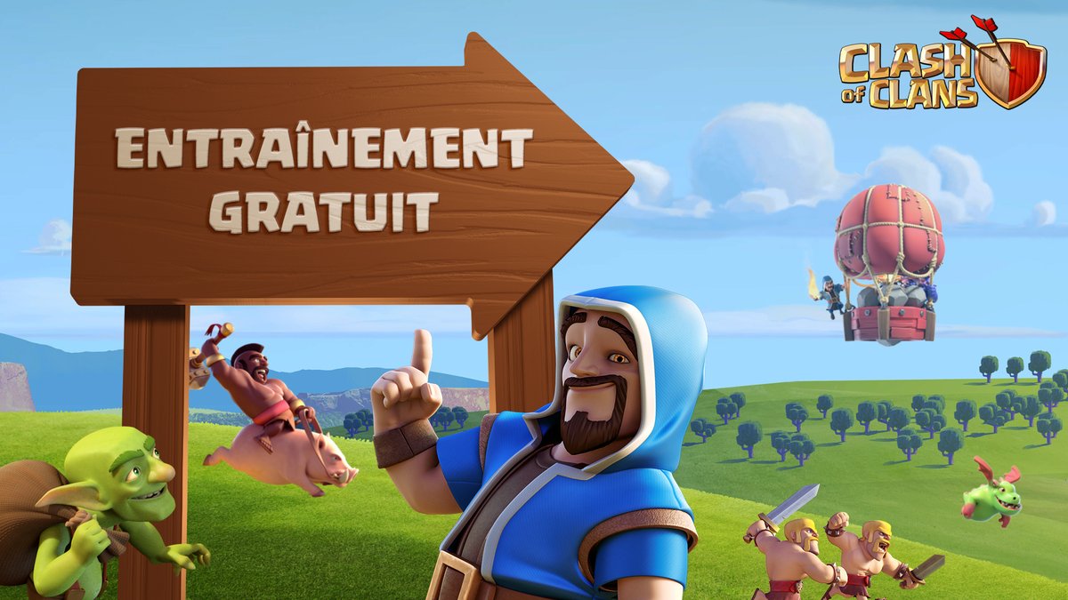 ClashofClansFce's tweet photo. Dans cette mise à jour, nous enlevons tous les coûts en Or, Elixir et Elixir noir pour l'entraînement de vos troupes, sorts et engins de sièges !😎 

Retrouvez tous les détails de cette mise à jour et d'autres changements au village principal ici : https://t.co/5zAgrM1H00 https://t.co/PBeMm9ZNpC
