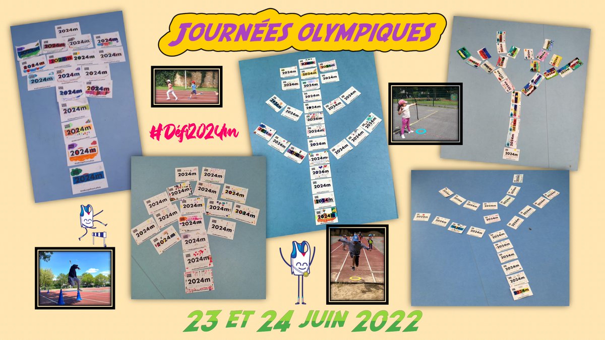 bibie351's tweet photo. #JeBougePourLaPaix #JourneeOlympique #défi2024m #moissy #génération2024
Après notre journée olympique (23 juin pour les grands et 24 juin pour les plus jeunes), nous avons décoré nos dossards et écrit nos messages pour la #paix .
Avec nos dossards, nous avons réalisé des arbres. https://t.co/4j8X5wB68n