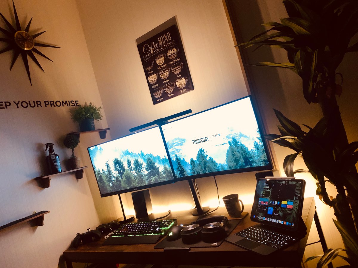 🌿My Desk Setup...☕️ #お前らのpcデスク周り晒していけ