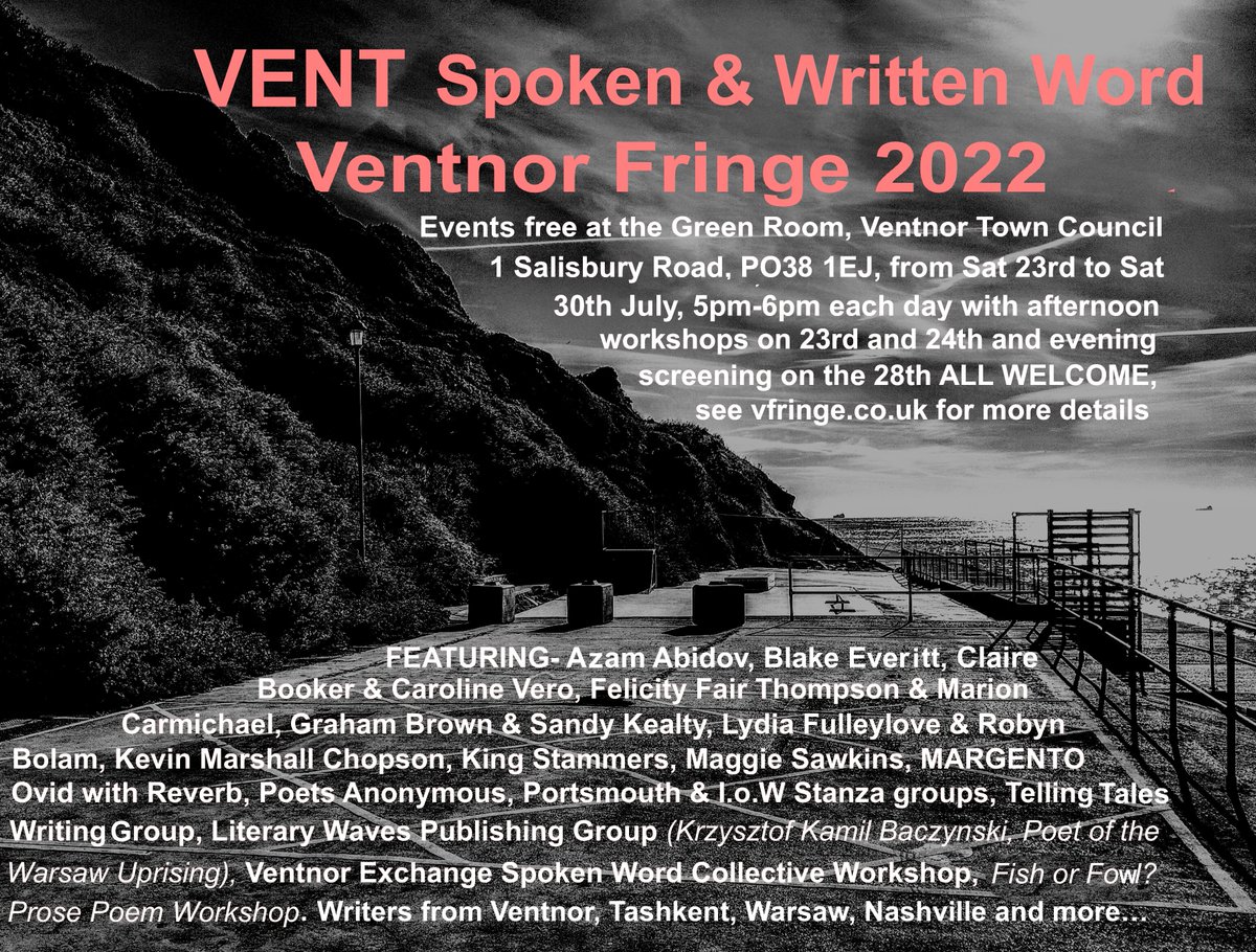 A reading my from new collection 'The House Where Courage Lives' happening here. <a href="/WaterlooPress/">Waterloo Press</a> <a href="/vfringe/">Ventnor Fringe</a> <a href="/PoetrySociety/">The Poetry Society</a> <a href="/PortsLitMap/">Portsmouth Literary Map</a>