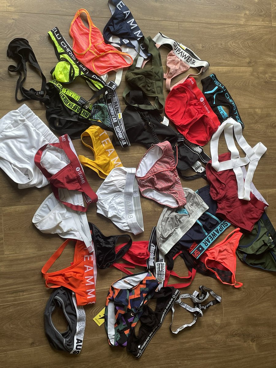 slut_3ra's tweet photo. My growing underwear addiction. Absolutely loving how each pair makes me horny when I put them on #underwear #jockstrap #melbournegay #mengstring https://t.co/S87Dq47S5A