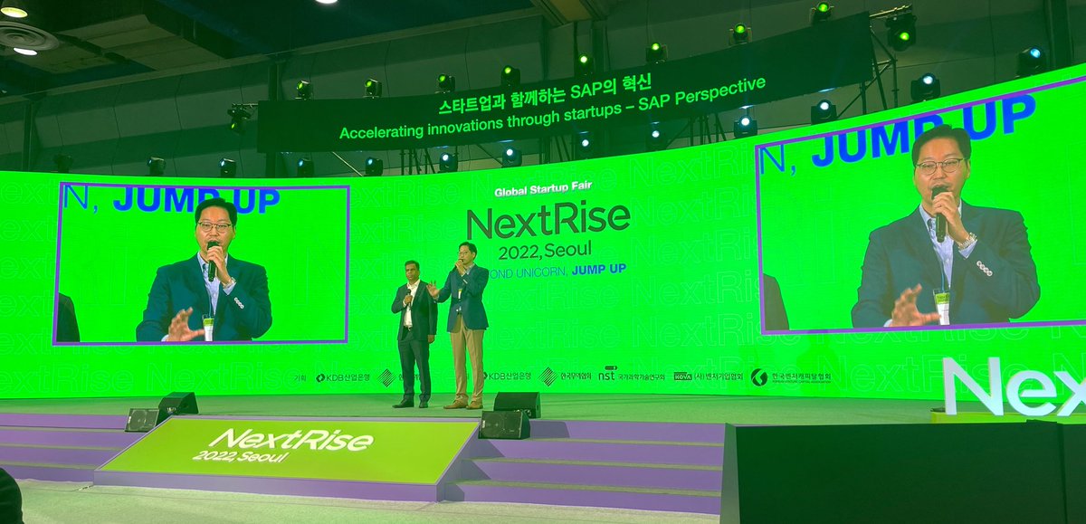 I'm happy to share that I gave a speech at #NextRise 2022 (The largest startup conference in Asia, hosted by <a href="/kdb_ebanking/">산업은행 e-Banking</a> and <a href="/kita_net/">한국무역협회 KITA</a>) about  "#Accelerating #Innovation through #Startup - <a href="/SAP/">SAP</a>  Perspective" with SAP's capabilities of #Sustainability.
: nextrise.co.kr/en