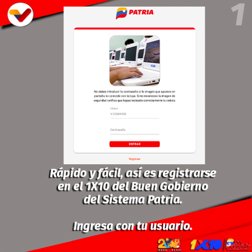 VTVcanal8's tweet image. #DeInterés📣| ¿Sabes cómo registrarte en el 1x10 del Buen Gobierno del Sistema Patria? A continuación te explicamos de manera rápida y sencilla cómo hacerlo 👇 

#VacúnateEvitaLaCovid