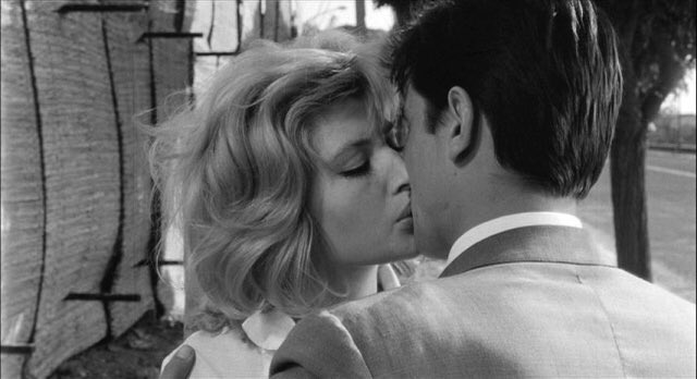 MOSSYVIBES's tweet image. alain delon kissing actresses