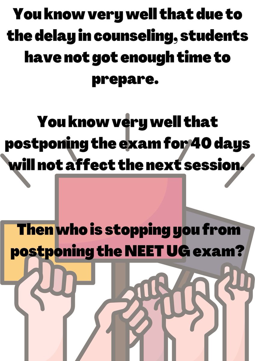 skmerajsn's tweet photo. This exam decides our future, so give us a year for preparation, Please extend neet UG 2022.
#NEETUG #postponeneetug2022 #MODIJIextendNEETUG #modijideferNEETUG2022 #NTApostponeNEETUG #NTAdeferNEETUG #PMOIndia #educationminister #NEETUGDeserveJustice https://t.co/FtcjweWKcm