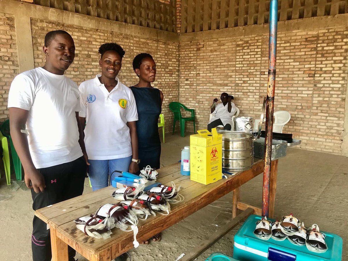 CRBurundi's tweet photo. Invited by the President of @in_midwife , our Founder @NdihoJim1 attended today a blood donation Campaign. 
Giving blood saves lives. 
The blood you give is a lifeline in an emergency to help patients survive surgeries, cancer treatment, chronic illnesses, and traumatic injuries. https://t.co/If6GgLJx5B