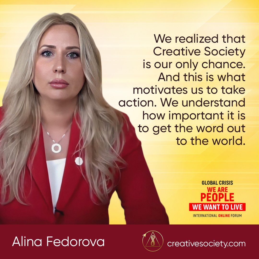 📍#CreativeSociety a worldwide project of all humanity and it concerns everyone! 
Millions of #volunteers from 180 countries take part in it to create a better #future for all!
Watch #WeWant2Live International Forum:
🔴 creativesociety.com/global-crisis-…
#volunteersweek #volunteersweek2022