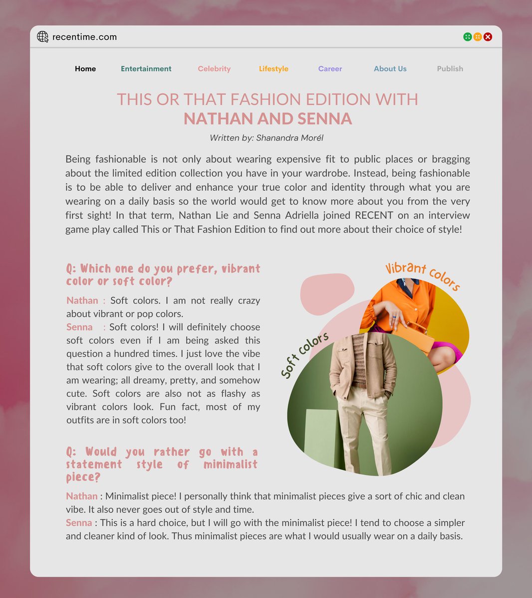 ㅤ

     [ HOT STUFF. ] 

     This or That Fashion Edition With
     Nathan and Senna 

ㅤ