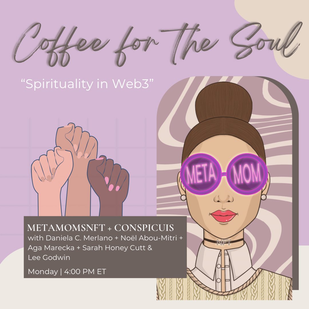 ✨SET YOUR REMINDERS✨

Join us for - Coffee for the Soul | Spirituality in Web3 

✨Monday 4 PM ET✨

#spiritualawakening #spiritualgrowth #community #spaces 

x.com/i/spaces/1djGX…