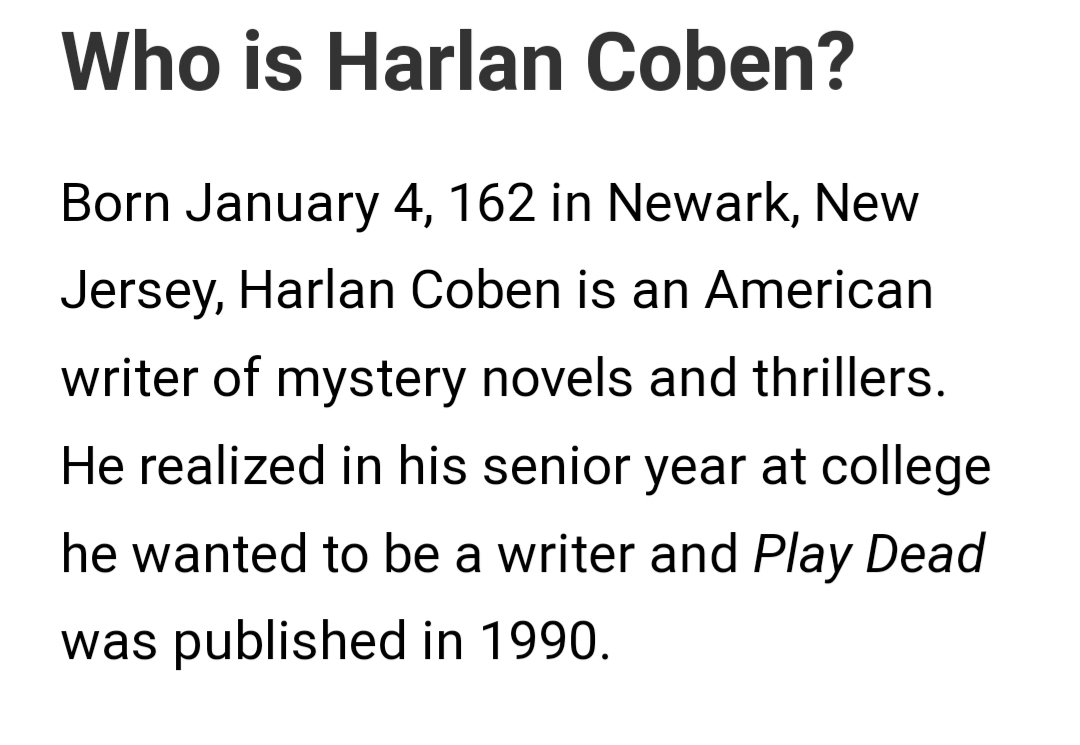Wow, you're looking amazing for your age <a href="/HarlanCoben/">Harlan Coben</a> !