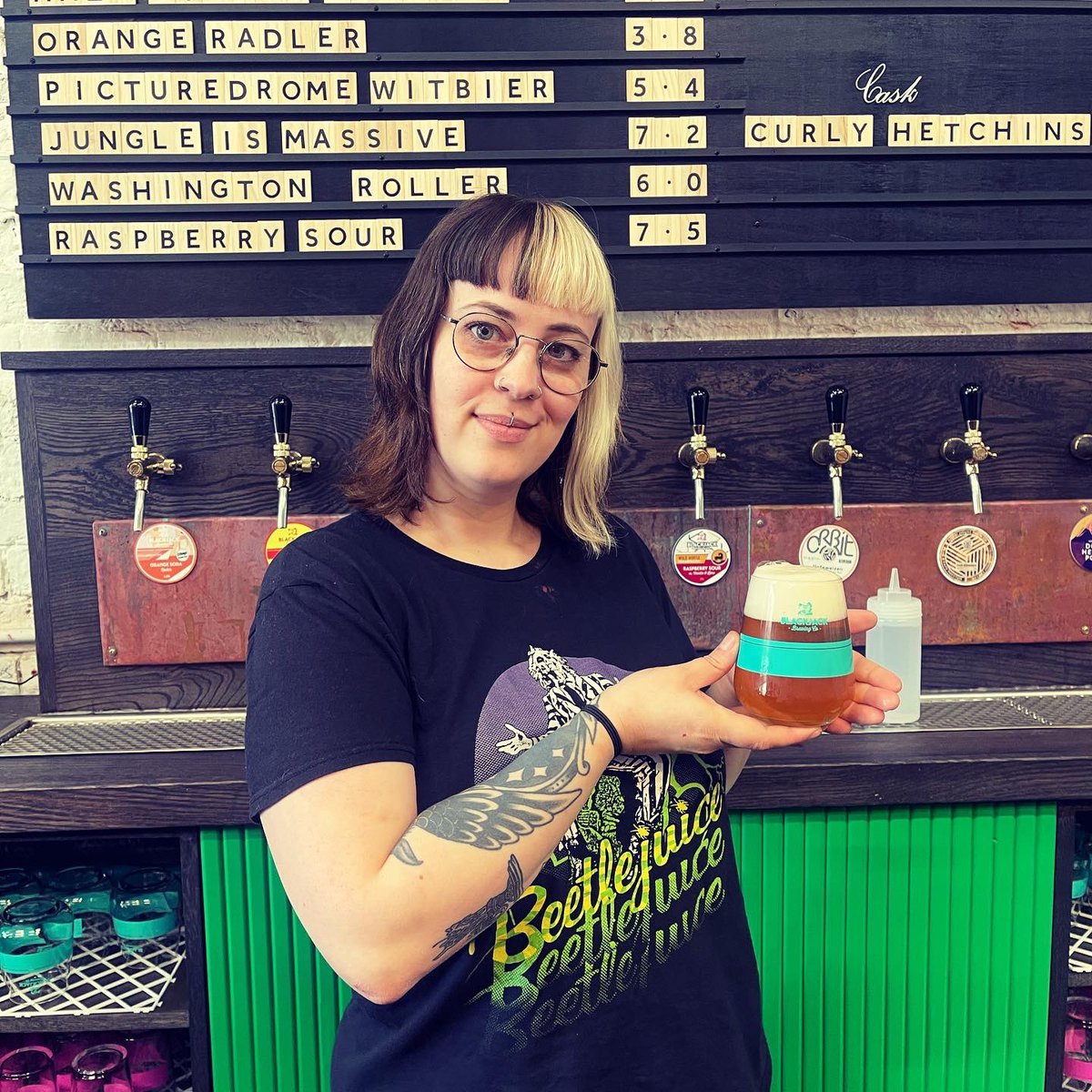 blackjacktap's tweet photo. For the away choice, she’s gone with the bavarian-inspired deliciousness that is the @OrbitBeers HEFEWEIZEN WLS041. 

Come grab both til 7pm tonight! https://t.co/aaqAmAITrf