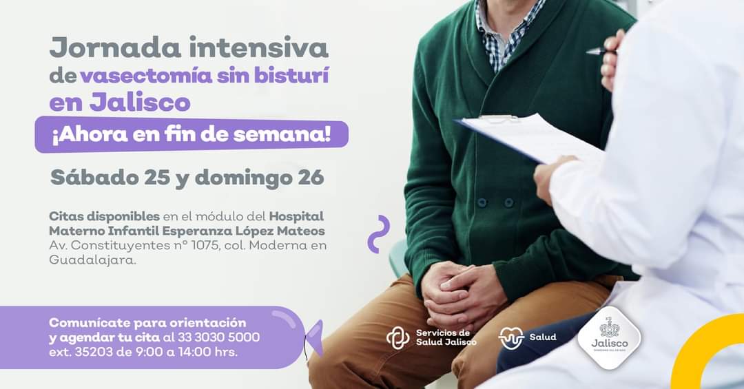 saludjalisco's tweet image. Hoy termina la jornada intensiva de vasectomía sin bisturí🧔, si tienes una paternidad satisfecha, esta información te interesa👇.