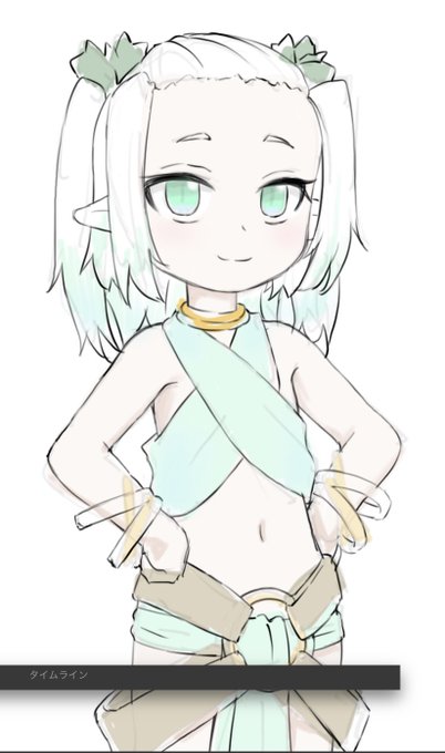 ゲームで出てくる子、体験版で出す予定の最後のキャラのラフ… 