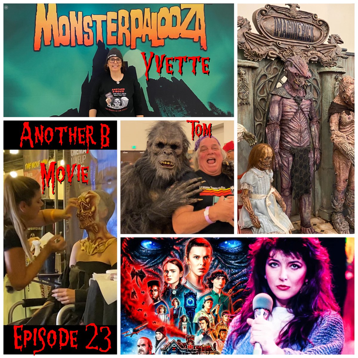 We visit #Monsterpalooza. Well, half of us. Tom takes Keri’s place since he is practically her twin! We talk everything palooza! Then we celebrate #KateBush and the rise of her hit song Running Up That Hill after 37 years.#StrangerThings4 linktr.ee/AnotherBMovieP…