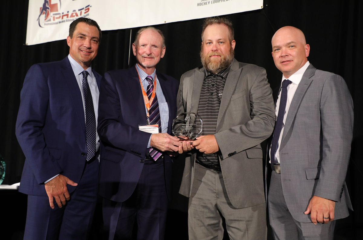 Congratulations to Brad Thompson <a href="/BradDogg13/">Brad Thompson</a> who became the first-ever equipment manager to receive the PHATS-SPHEM Career Achievement [...] griffinshockey.com/news/thompson-… via <a href="/griffinshockey/">Grand Rapids Griffins</a>