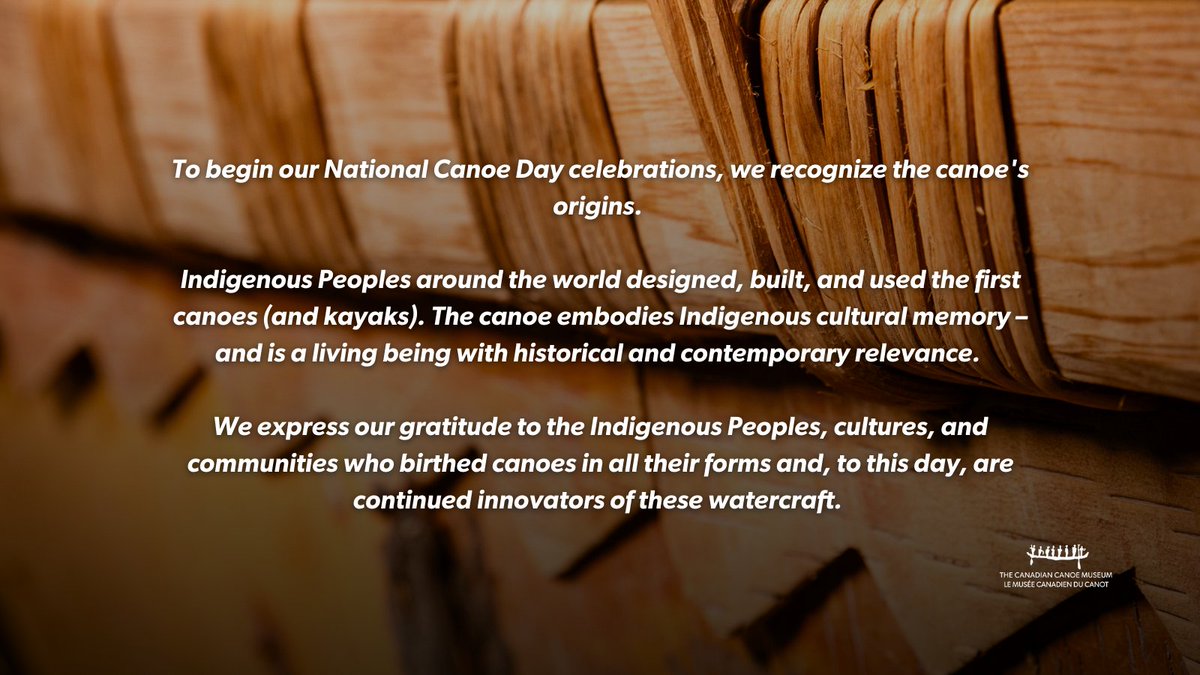 To begin our #NationalCanoeDay celebrations, we first recognize the #canoe's origins. 🛶  

🙏 We express our gratitude to the Indigenous Peoples, cultures, and communities who birthed canoes in all their forms and, to this day, are continued innovators of these watercraft.