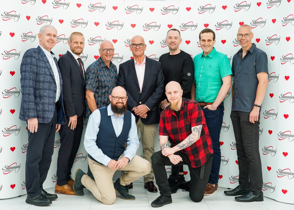 SlimmingWorld's tweet photo. Today we’ve heard from eight incredible men at our #ManOfTheYear2022 finals held at our #Derbyshire HQ. They’ve told us how they’ve lost 73st between them, and how they’ve discovered #SlimmingWorld is not just for girls 👏! We've also been joined by our '21 winner Ken 🙌! https://t.co/9u4hr6QVbz