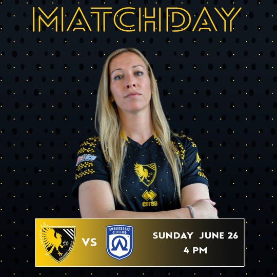 ColumbusEagles's tweet photo. It’s a match day presented by Perez Morris, Fire and Ice Heating and Air Conditioning, and the Nordecke! 

 vs Ambassadors Cleveland 
📆 Sunday, June 26th
⏰ 4:00 pm EST
📍Columbus, Ohio
🏟 Bernlohr Stadium https://t.co/RF2jYk2Qky