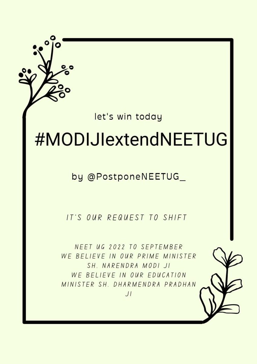 SAMARPITA2002's tweet photo. #MODIJIextendNEETUG
Sir you are our last hope, please postpone neet and let us get prepared well for the same!!!!
We need you now, we are the future, help us

@DG_NTA @dpradhanbjp @mansukhmandviya @EduMinOfIndia
@MoHFW_INDIA @narendramodi @PMOIndia @IANSKhabar https://t.co/yvAIhrU0Q0
