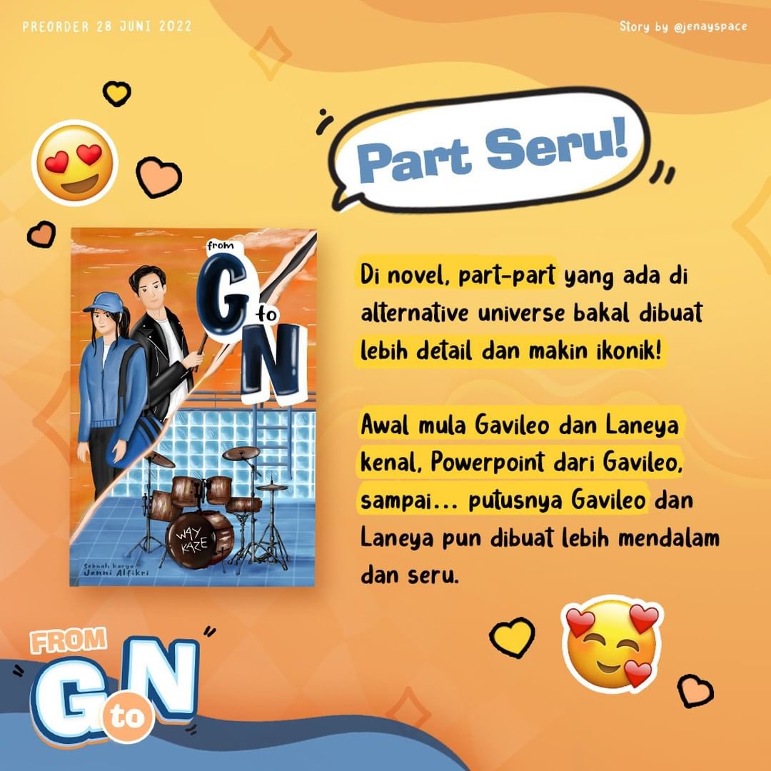 Romancious_'s tweet photo. Kamu rugi kalo ga punya versi Novel From G to N! 

Bacaaaa ini deh guys😘
@jenayspace #FromGtoN https://t.co/pgDUygAEzp