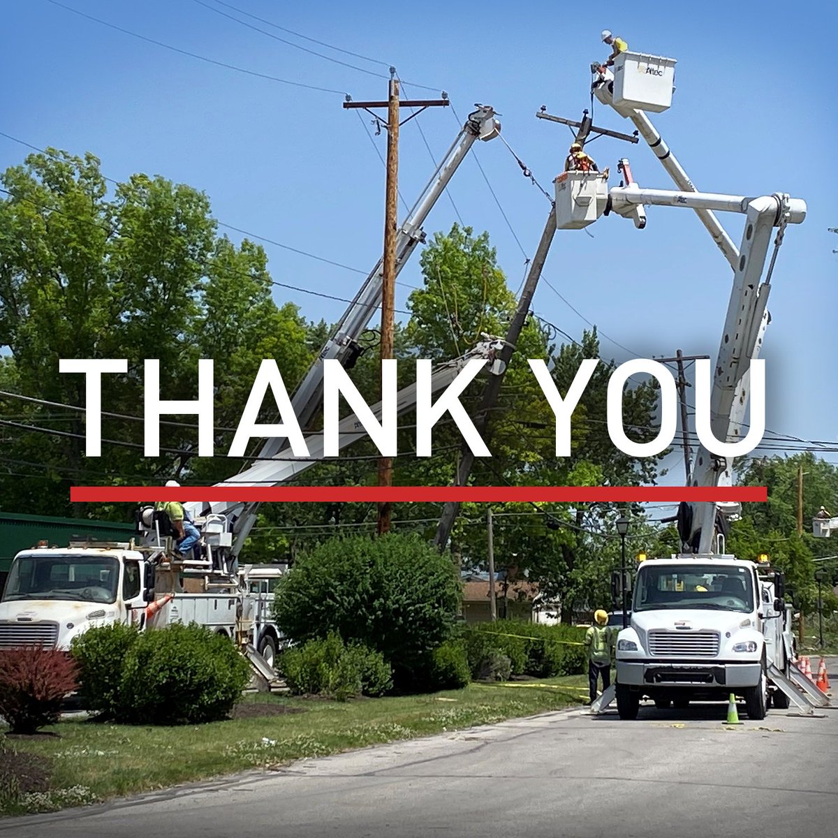 IN_MI_Power's tweet photo. Thank you for your patience as we restored power to 41,000+ customers after last week’s powerful storm. We are grateful for the support from community members &amp; businesses.

Our team repaired or replaced more than 350 poles, 65 transformers &amp; 700 spans of wires.

THANK YOU ALL! https://t.co/p61kMFMlu5