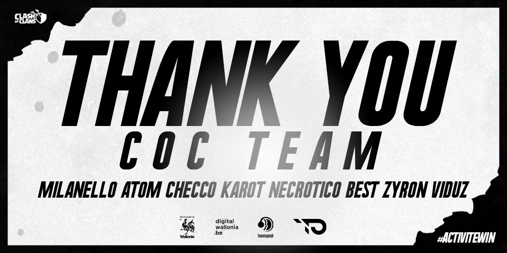 EsportActivite's tweet photo. 📢 ANNOUNCEMENT 

Today we have decided to end our #ClashOfClans team.

Thanks to all the players, staff and streamer for their great work during these 6 months

Big thanks to @LamboCoc and @aVe_AktaVit_E for their unbelievable work ❤ https://t.co/ptzsJkwi7w