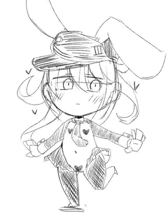 デフォルメ頭身の実験台となった逆バニー響ちゃんだ。
拙者ポーカーフェイスでノリノリな子大好き侍。 