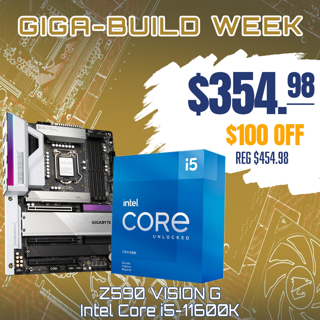 AorusOfficial's tweet photo. Our third featured bundle! Do you know anyone looking for a motherboard + CPU bundle?
The rest of the bundles are at the link below!
Link: https://t.co/t1sU043oML
#GIGABuildWeek #GIGABuild https://t.co/wCwenwRCJh
