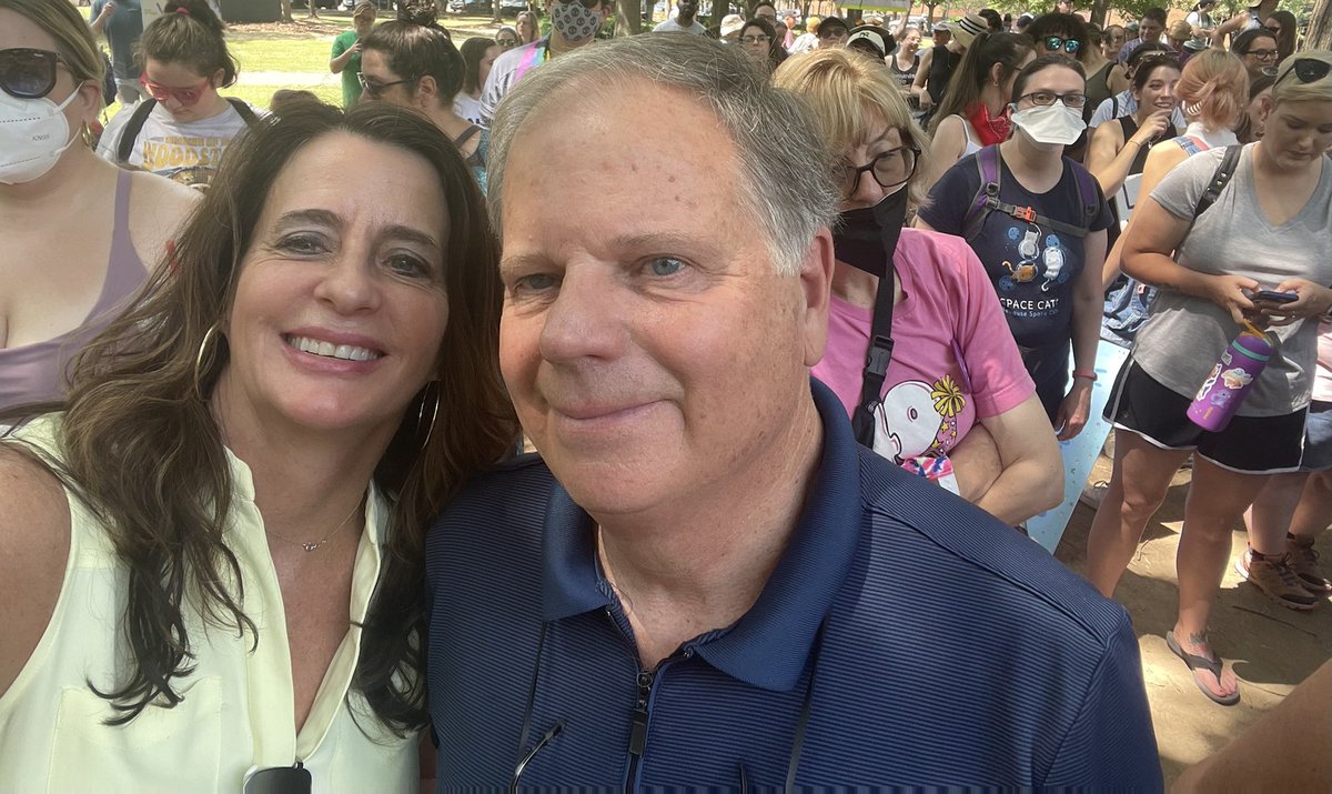 DougJones's tweet photo. Lu and I went to the Rally for Reproductive rights here in Birmingham today. Lots of energy out there!

As MLK said: In the end, we will remember not the words of our enemies, but the silence of our friends.

Men, we cannot be silent.
#SupportWomenNOW https://t.co/HHsPlX15B8