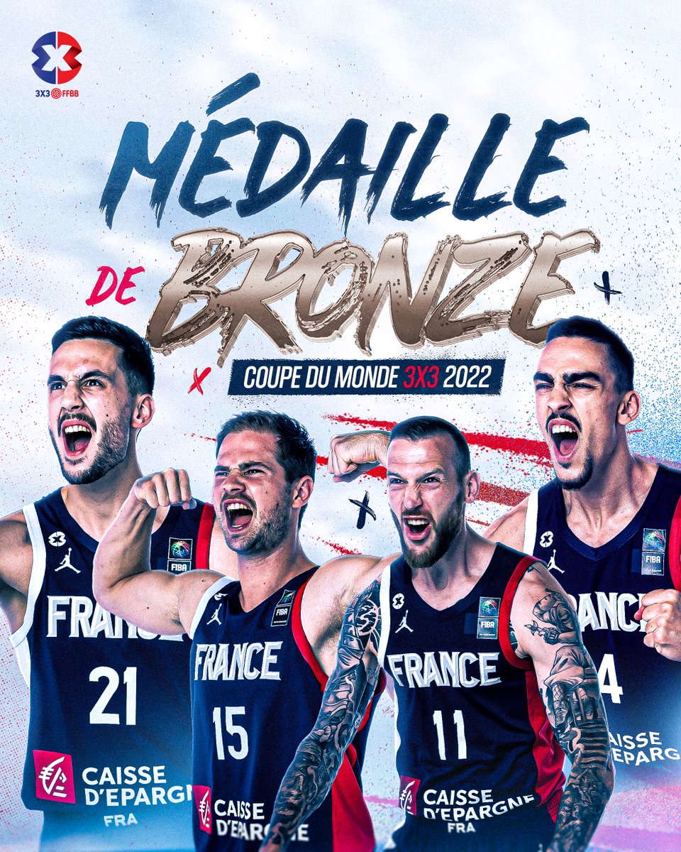 3x3ffbb's tweet photo. 💙🇫🇷 MERCI LES BLEUS 🇫🇷💙

L'Équipe de France décroche la médaille de bronze à la coupe du monde @FIBA3x3. 🥉👏 https://t.co/4iYle2AOle