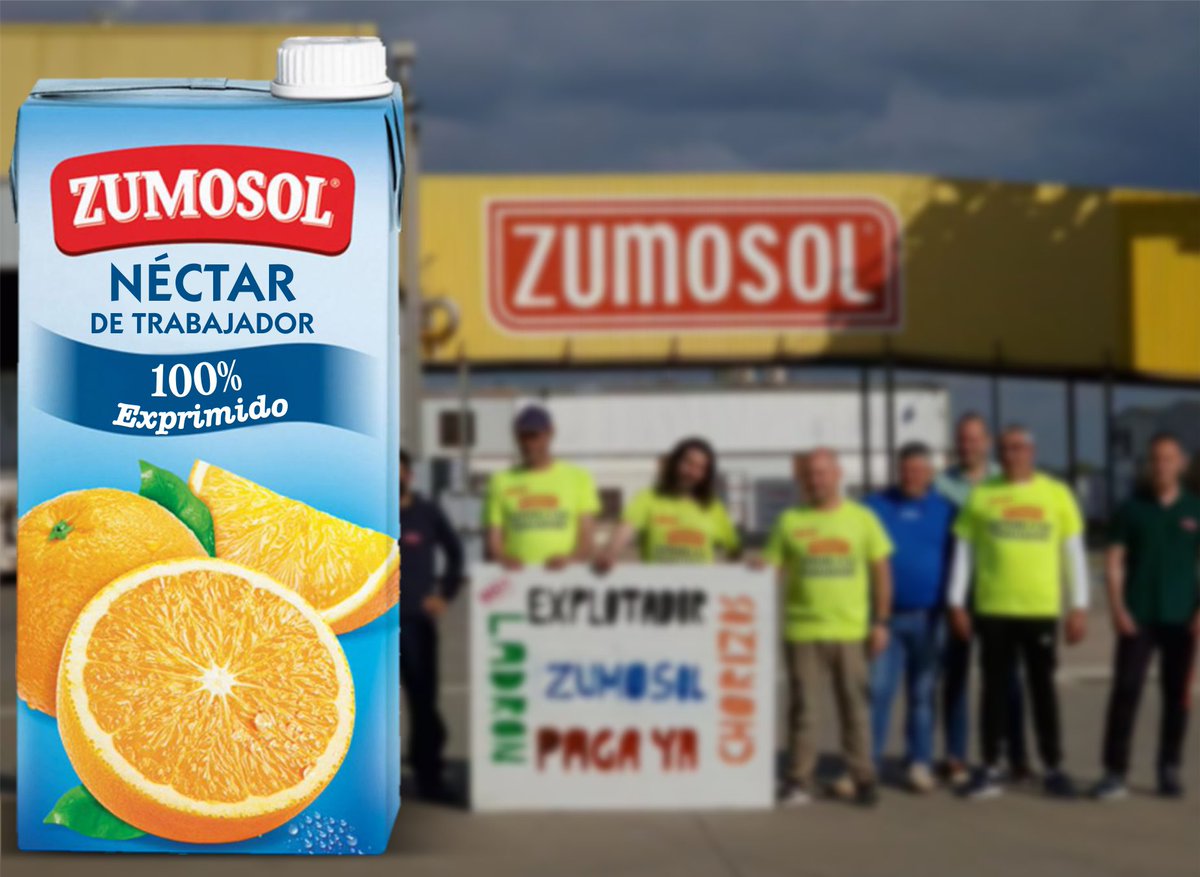 Trab_Zumosol's tweet photo. Esta es nuestra situación por desgracia.
@zumosolespana  se niega a plantear un plan de viabilidad y pagar todo lo que debe de su unidad productiva en Palma Del Río, y las instituciones parece que no se enteran del daño que hace.

Por eso os solicitamos que nos ayudéis a difundir https://t.co/HutpYBnJLX