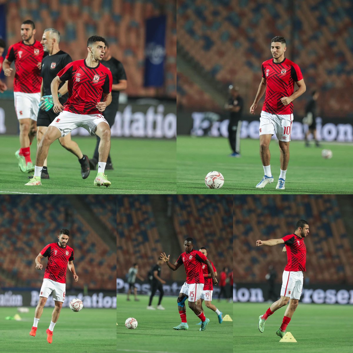لاعبو الأهلي يقومون بعمليات الاحماء قبل بداية المباراة

#الكأس_يا_اهلي 🏆🦅