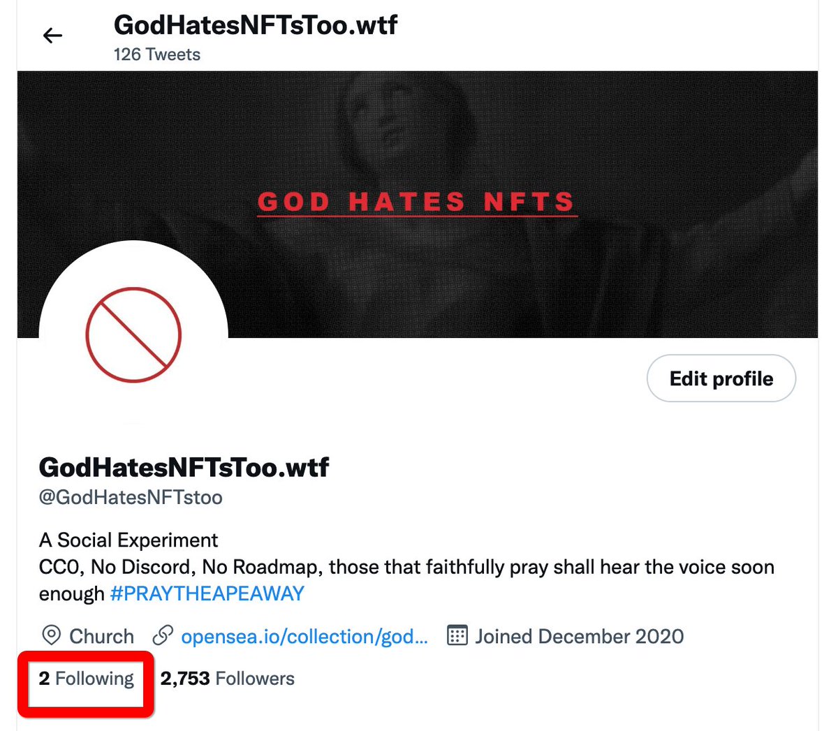 Probably Nothing...

#NFTNYC2022 #praytheapeaway #freemint
#godhatesnfts !repent