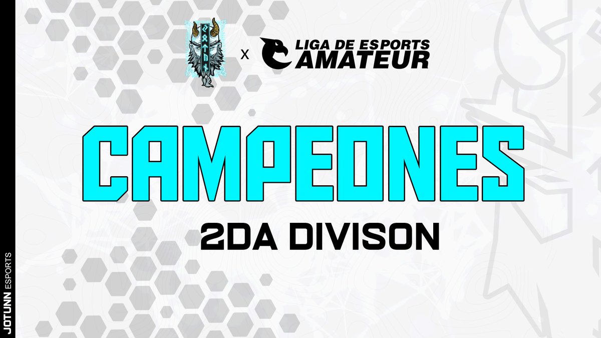 JOTUNNesports's tweet photo. ⚡️Lo tenemos chavales⚡️

Campeones 2da división @LEAmateur_ https://t.co/o6xvET5HZ4