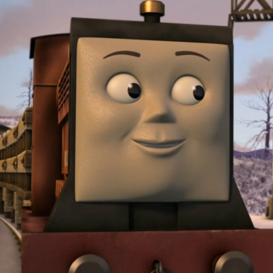 QueerCharOTD's tweet photo. The queer character of today is Rusty from Thomas And Friends, they're non-binary! (Canon!) https://t.co/mfnmgBtTHo