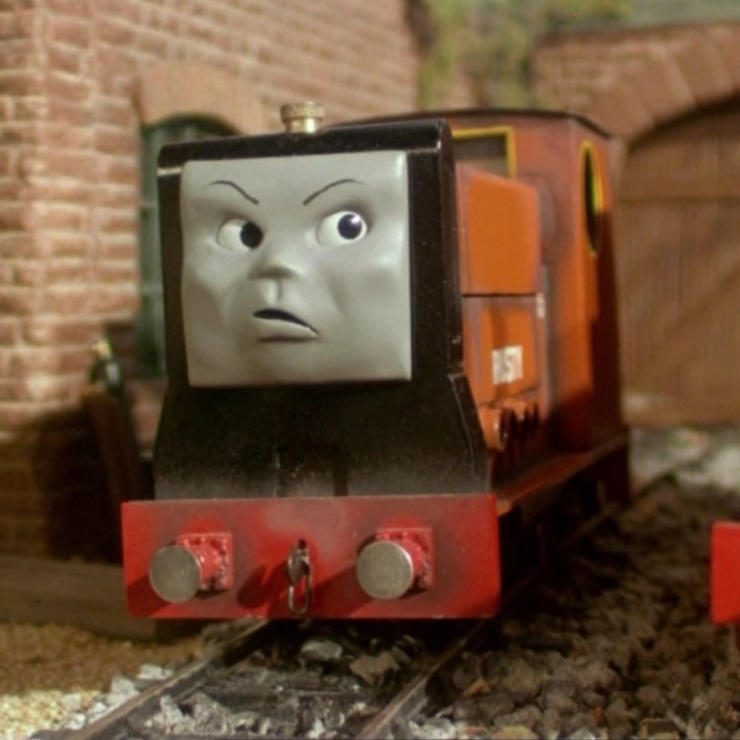 QueerCharOTD's tweet photo. The queer character of today is Rusty from Thomas And Friends, they're non-binary! (Canon!) https://t.co/mfnmgBtTHo