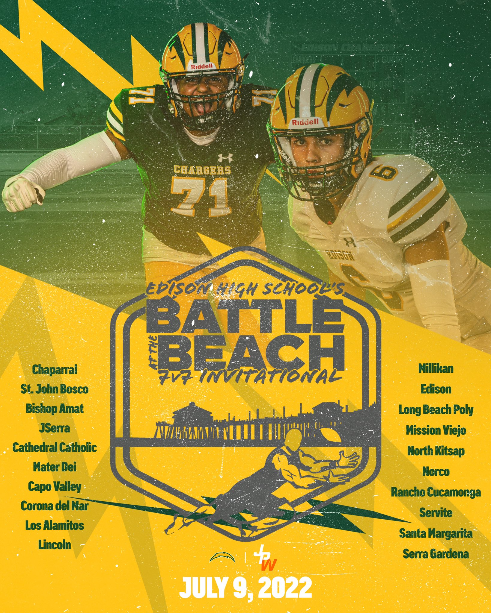 Edison Football ⚡️ on Twitter "BATTLE AT THE BEACH IS COMING UP QUICK