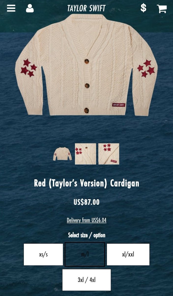 LaPuercaylor's tweet photo. El cardigan de Red (Taylor's version) está disponible en la tienda oficial de Taylor Swift de Reino Unido https://t.co/F0zV69YfFo
