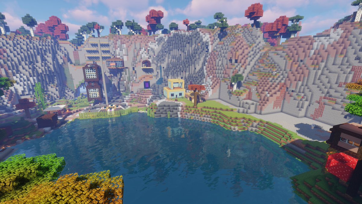 DimensionalOri1's tweet photo. It's been about 24h since members got into the new world so we thought we'd show off how spawn is going! https://t.co/KaT7HfGzKz