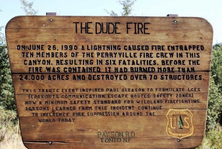 azstateforestry's tweet photo. We will never forget. June 26th - a day of reflection and remembrance. #DudeFire #AZFire #AZForestry https://t.co/NnwhEf8wnS