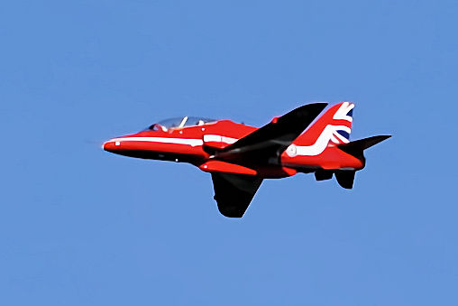 The Red Arrows flying over Melton this evening. On their way back to base.